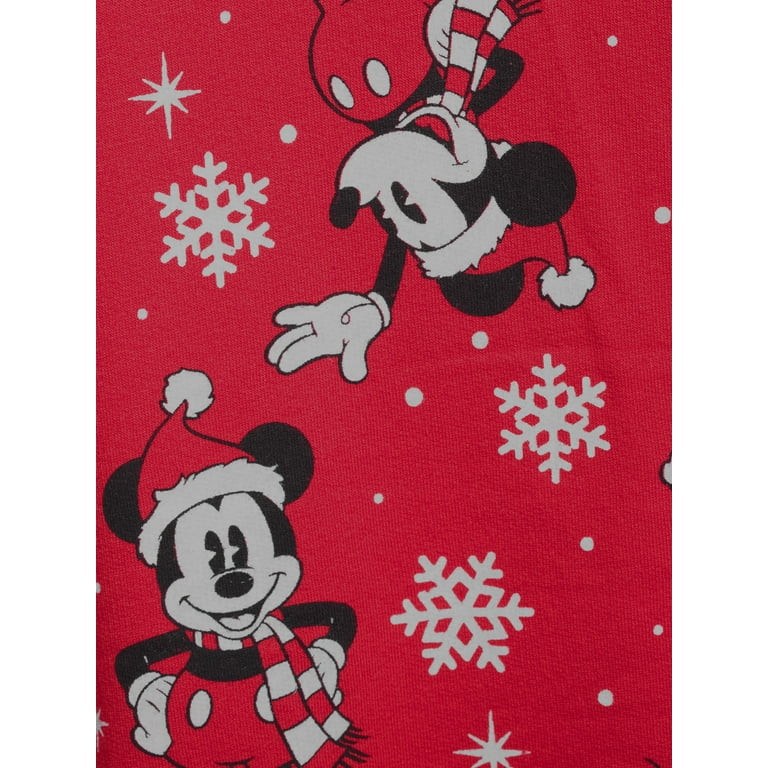 Mickey Mouse Juniors Printed Snowflake Holiday Sweatshirt | Walmart (US)