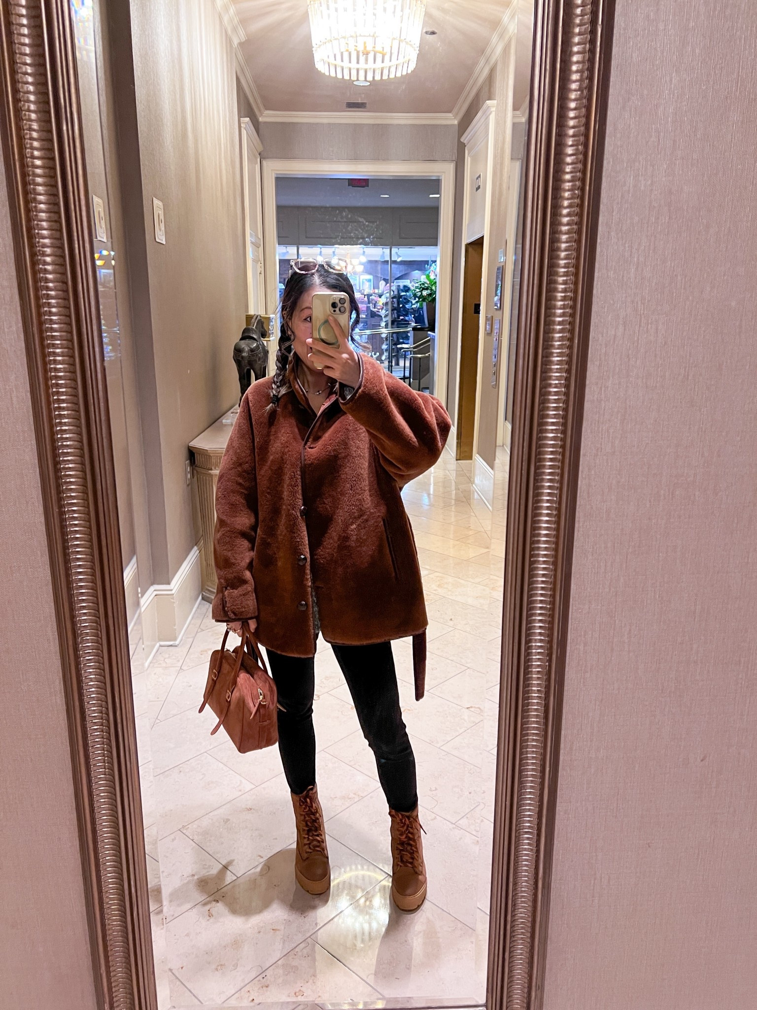 Teddy bear jacket holiday outfit ideas 
Extra 15% off w code hisasa for new customers and extra 10% off w code hisasa10 ; Extra $20 off bags w code HISASA20

#LTKOver40 #LTKSaleAlert #LTKHoliday