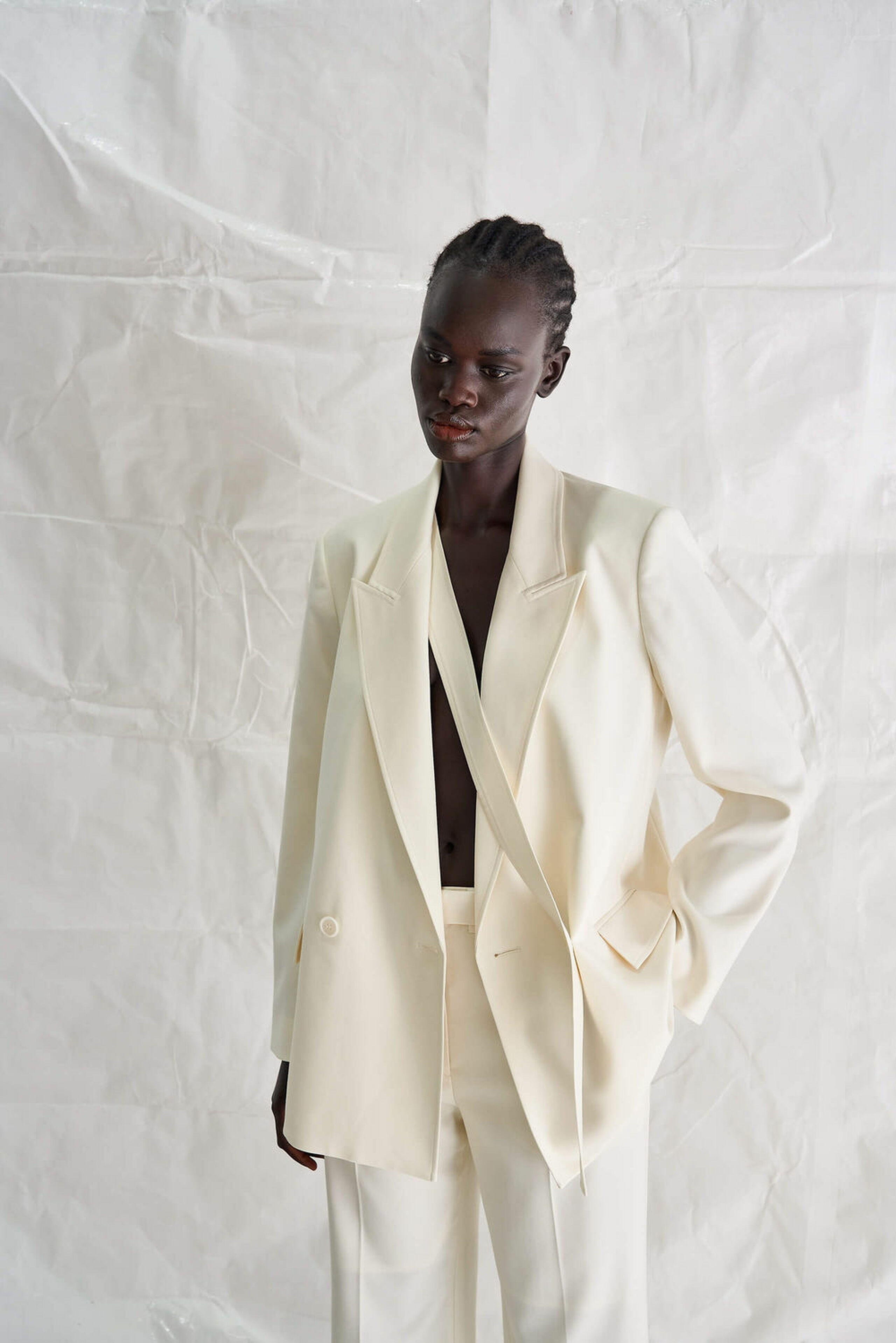 Oroton Marshmallow Double Breasted Blazer | Oroton