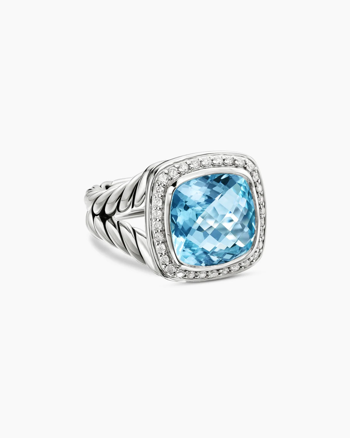 David Yurman | Albion Ring in Sterling Silver with Diamonds, 11mm | David Yurman