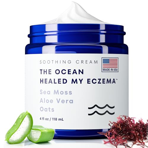 The Ocean Healed My Eczema Natural Soothing Cream - Sea Moss Colloidal Oats - for Eczema Psoriasis Prone Skin - Minerals from The Sea - for Sensitive Skin - Hydrating Eczema Cream for Dry Skin (4 Oz) | Amazon (US)