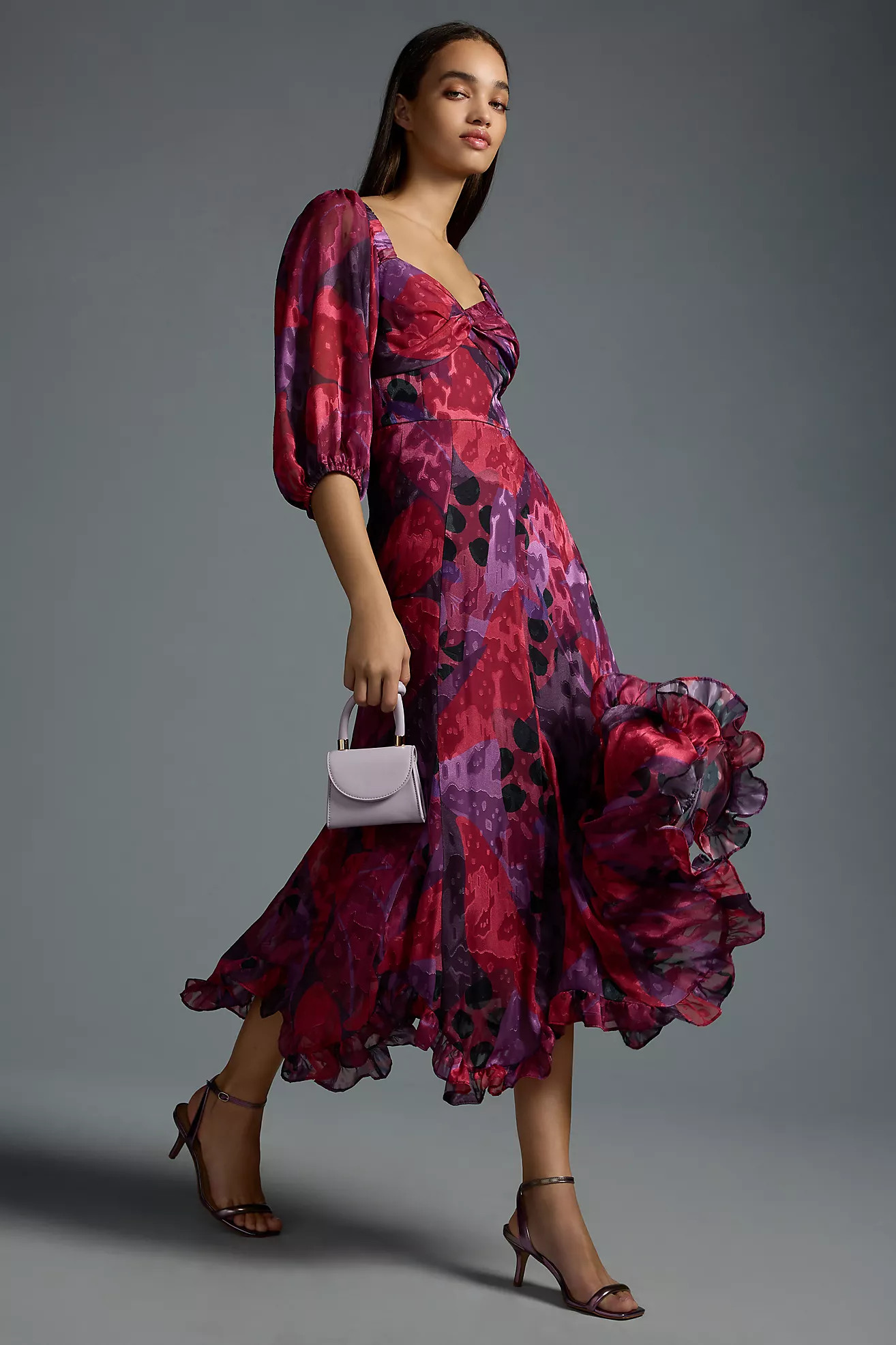 Hutch Puff-Sleeve Midi Dress | Anthropologie (US)