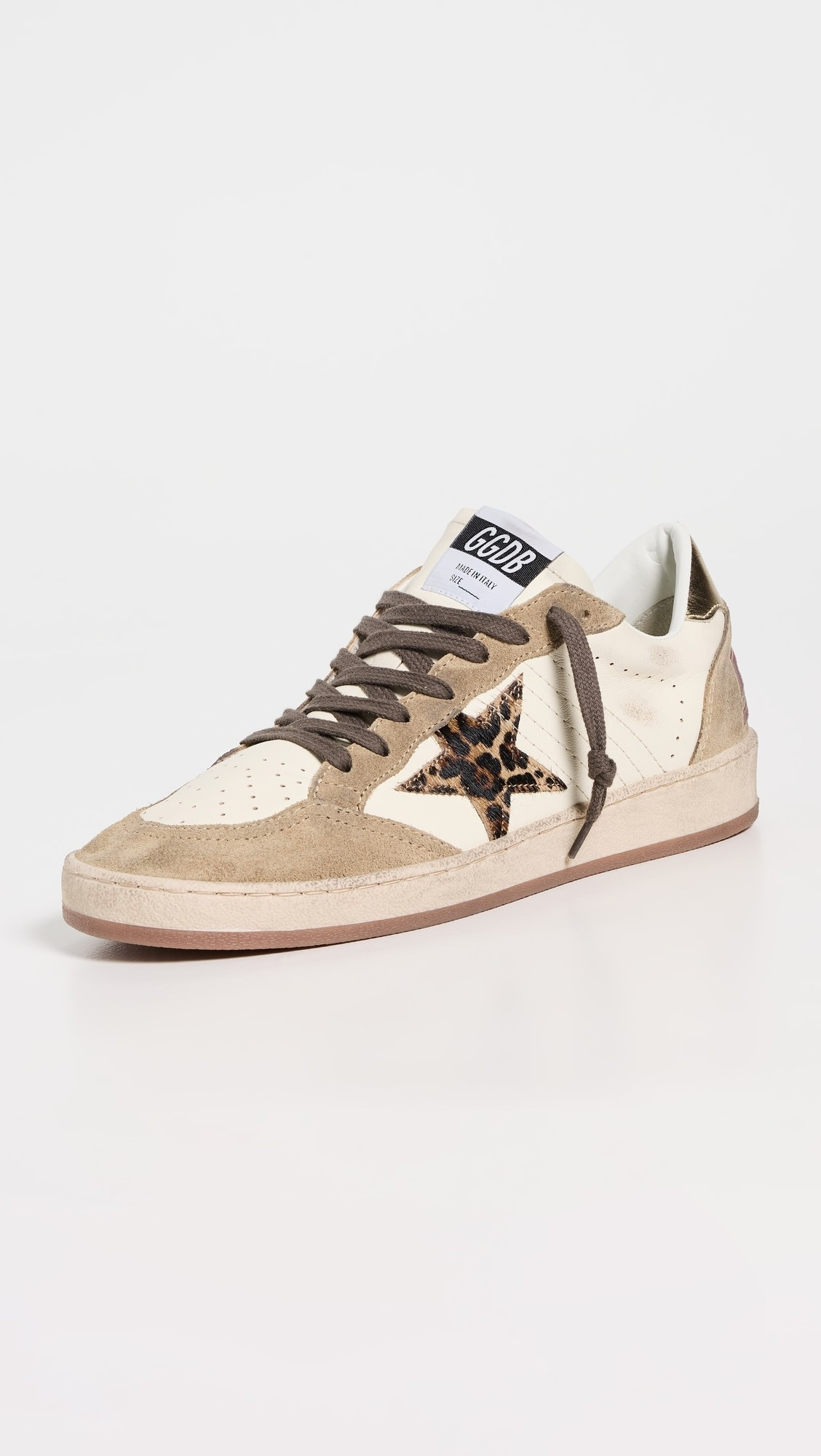 Ballstar Nappa Upper Suede Toe And Spur Horsy Star Laminated Heel Sneakers | Shopbop
