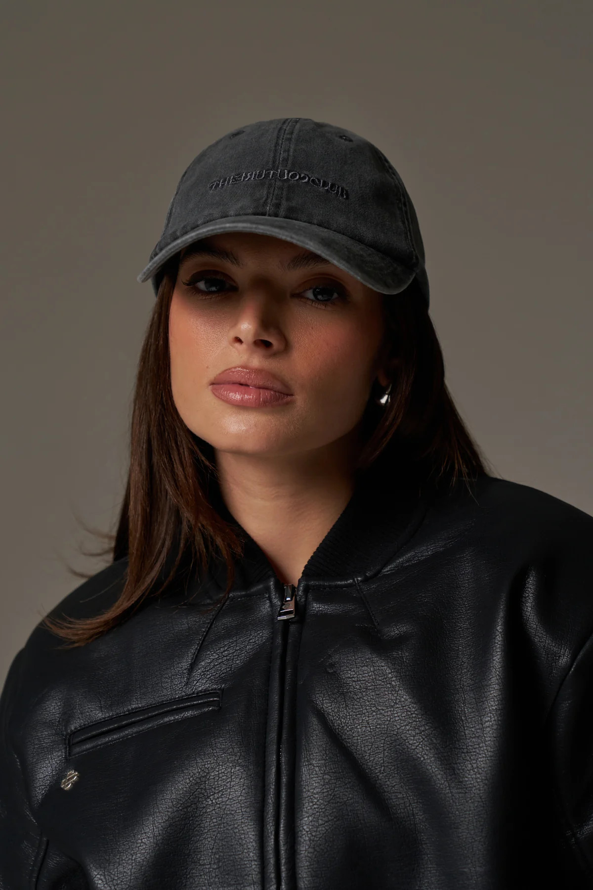 WASHED REVERSE COPYRIGHT CAP - WASHED BLACK | The Couture Club