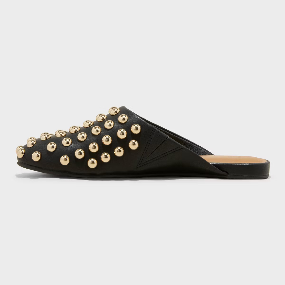 Women's Channing Studded Slip On Mule Flats with Memory Foam Insole - A New Day™ Jet Black 7.5 | Target