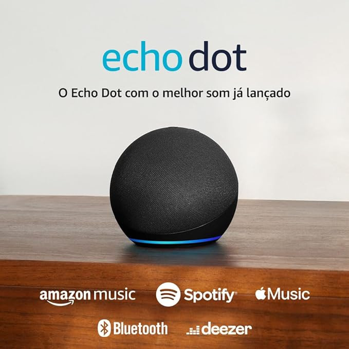 Echo Dot 5ª geração | O Echo Dot com o melhor som já lançado | Cor Preta | Amazon (BR)