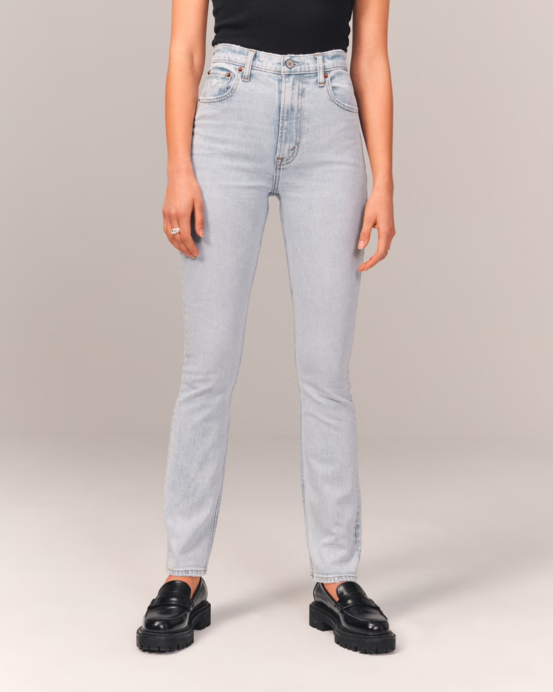 Women's Ultra High Rise 90s Slim Straight Jean | Women's Bottoms | Abercrombie.com | Abercrombie & Fitch (US)