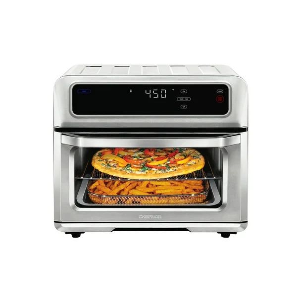 Chefman Dual-Function Air Fryer + Toaster Oven, Stainless Steel, 20 Liter | Walmart (US)