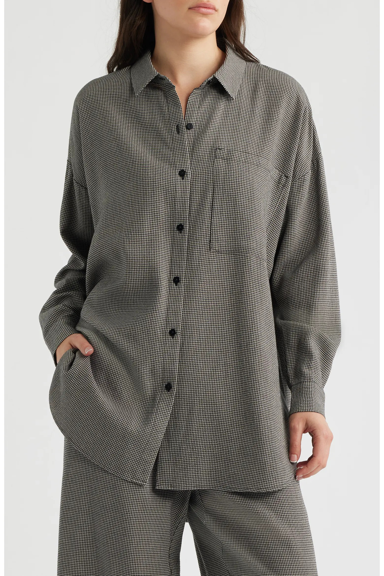 Classic Collar Organic Longline Button-Up Shirt (Women) | Nordstrom | Nordstrom