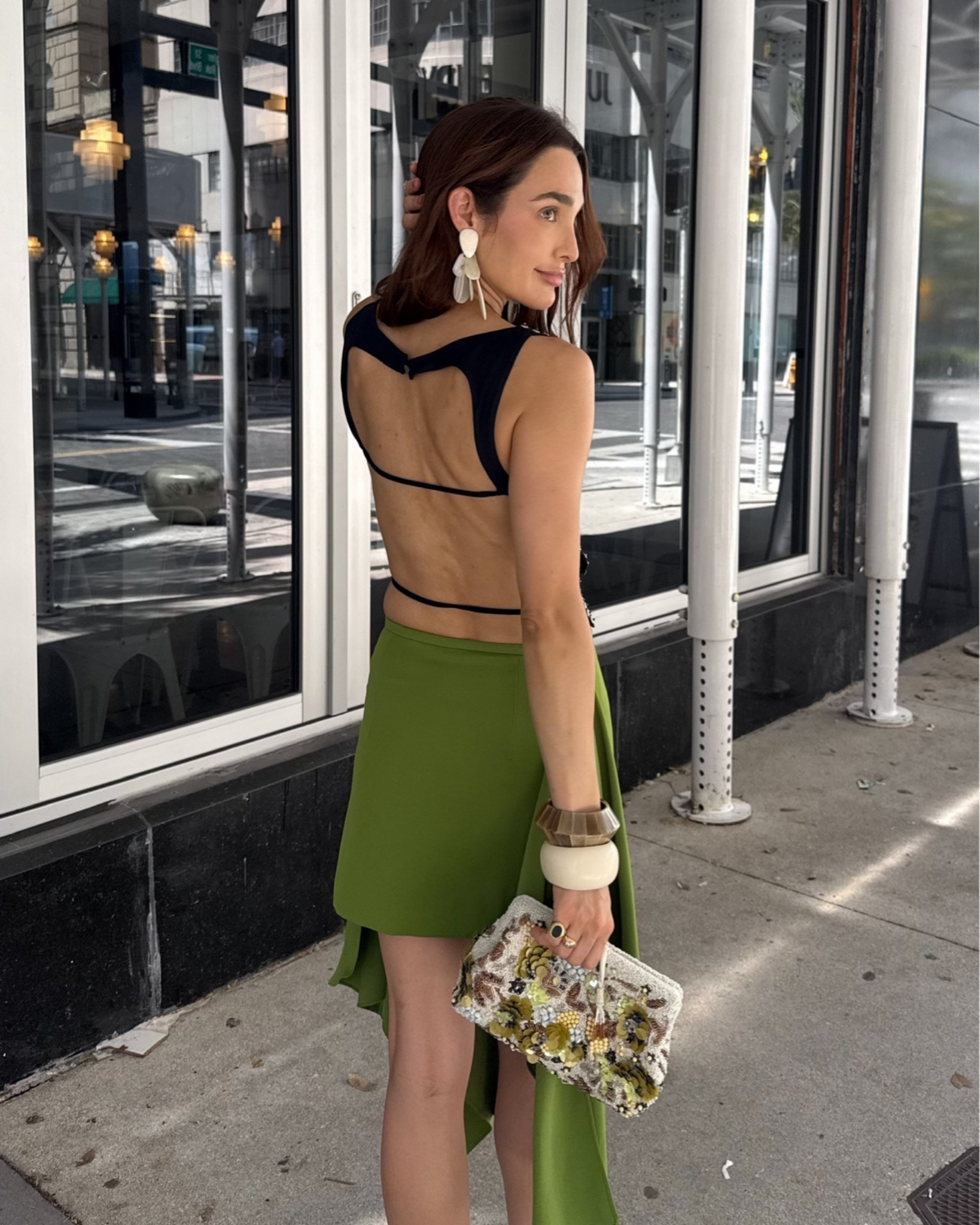 Effortlessly chic in olive green & black 💚 A feminine, statement-making look with the perfect mix of elegance and edge.

#LTKgrwm #LTKootd #LTKTravel