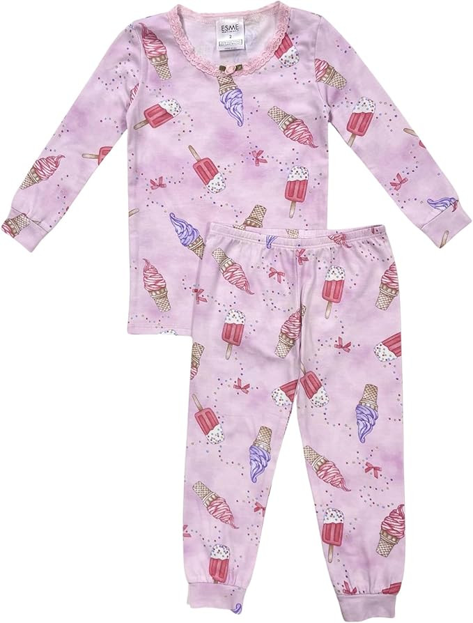 Esme Little Girls & Big Girls Full Length PJ Set Size 18 month 2 3 4 5 6 7 8 10 12 14 | Amazon (US)