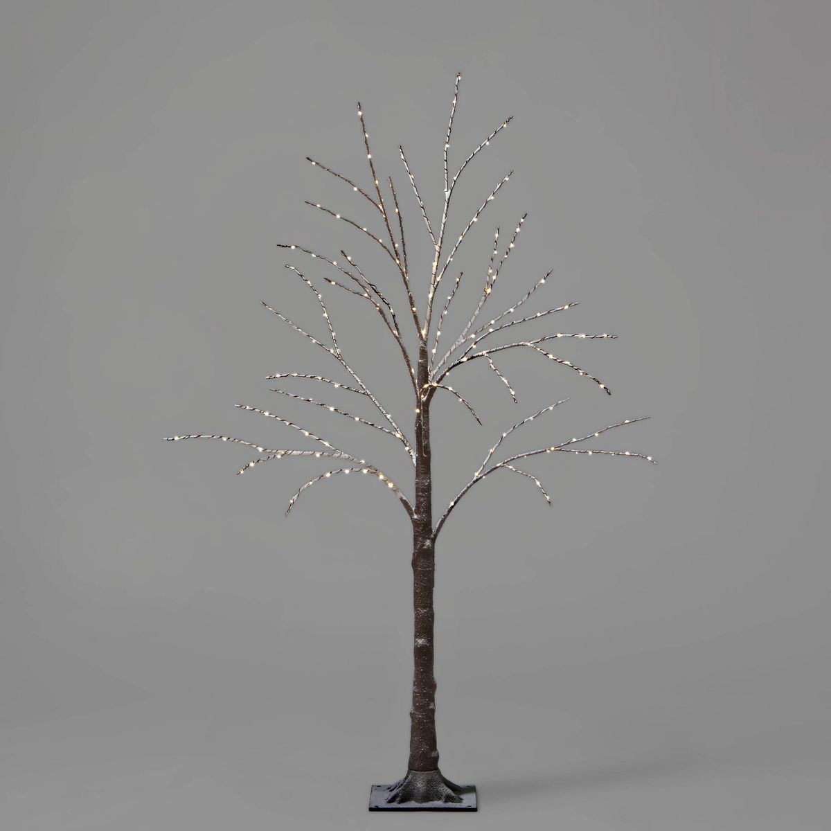 4' Brown Flocked Tree Dew Drop Christmas LED Novelty Sculpture Warm White  - Wondershop™ | Target
