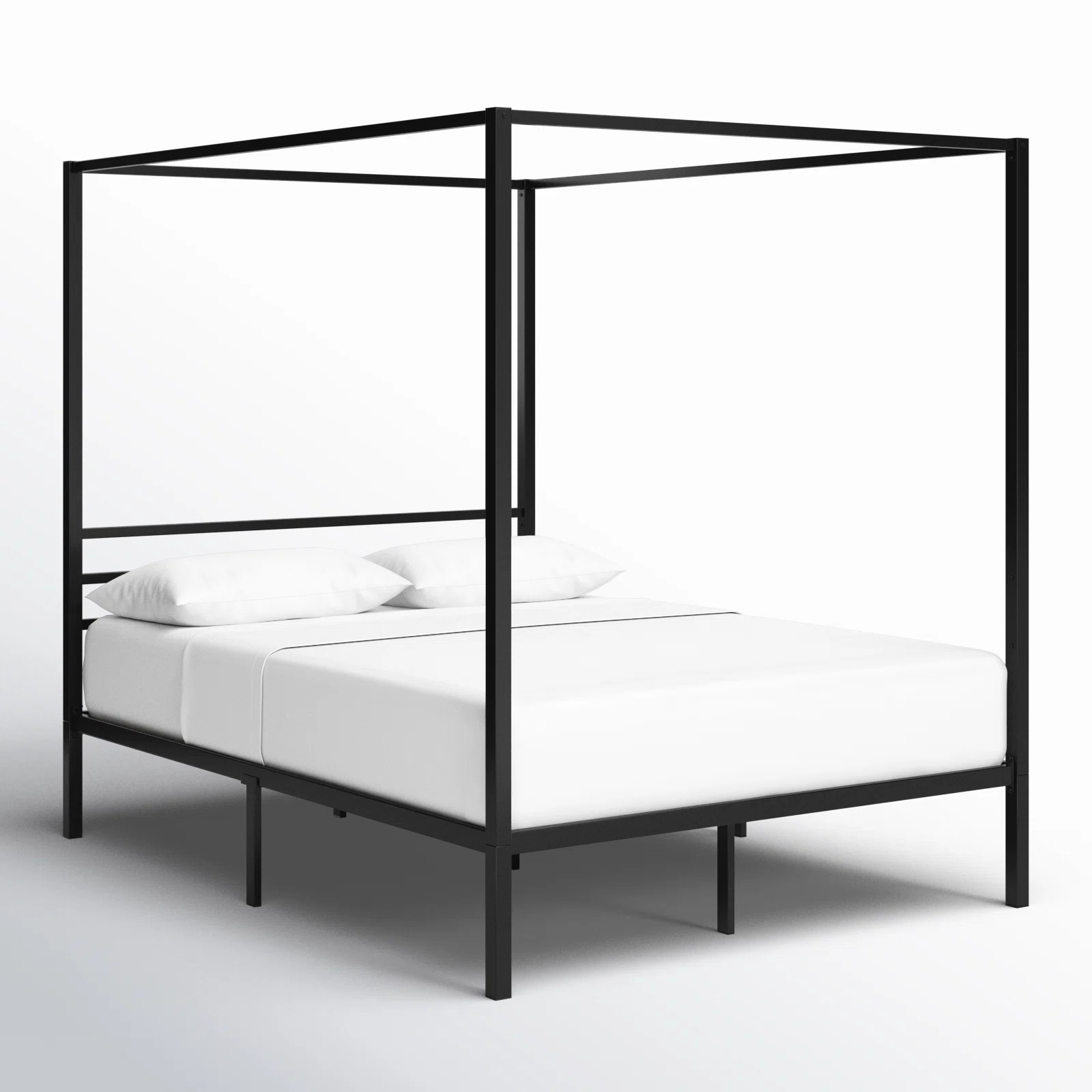 Mercury Row® Tabiauea Metal Canopy Bed Frame with Wooden or Metal Slats & Reviews | Wayfair | Wayfair North America