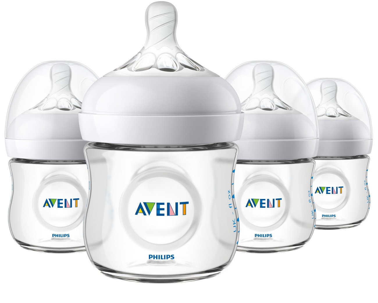 Philips Avent Natural Baby Bottle, Clear, 4 Oz, 4pk, SCF010/47 | Amazon (US)