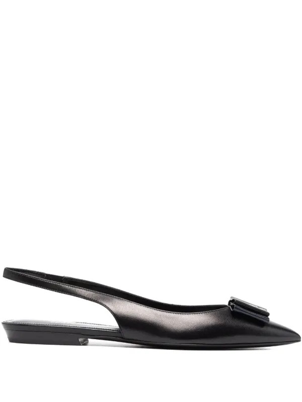 Saint Laurent Anaïs Flat Pumps | Black | FARFETCH UK | Farfetch Global