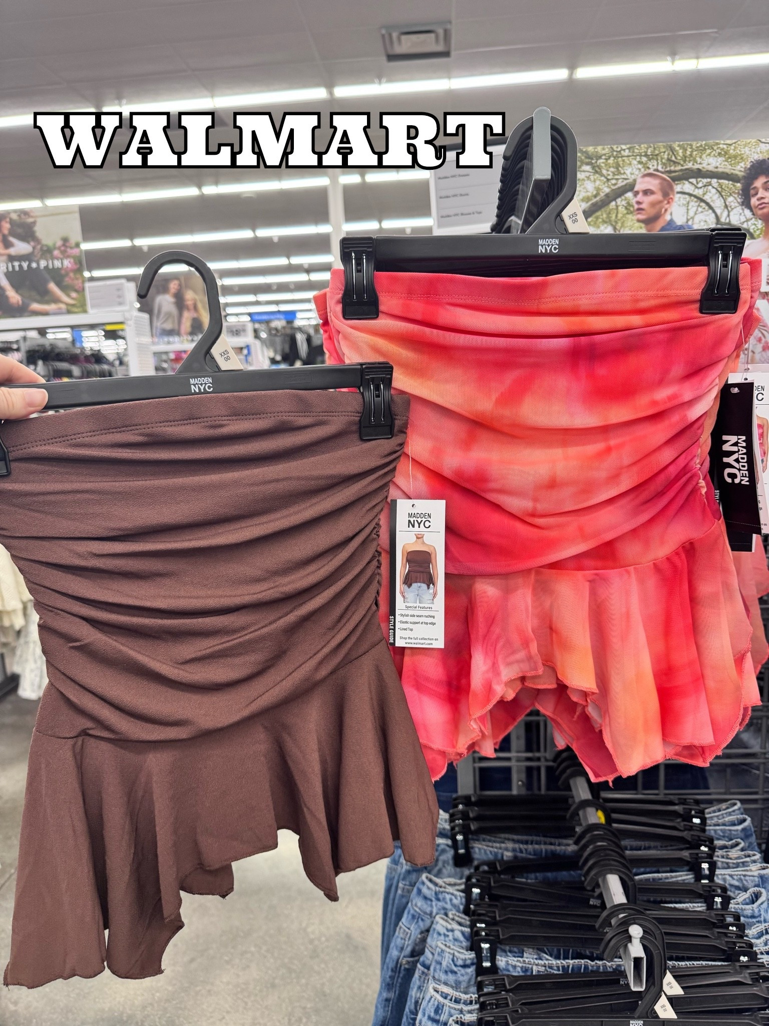 Walmart Madden NYC peplum tube top