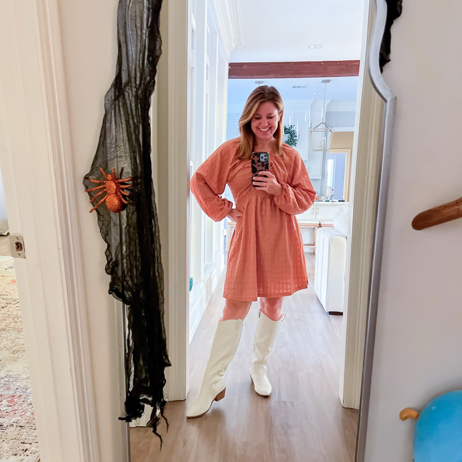 Flowy and made for fall 🍂🫶🏻 This dress fits tts, wearing a small! 

#LTKSeasonal #LTKOver40 #LTKFindsUnder50