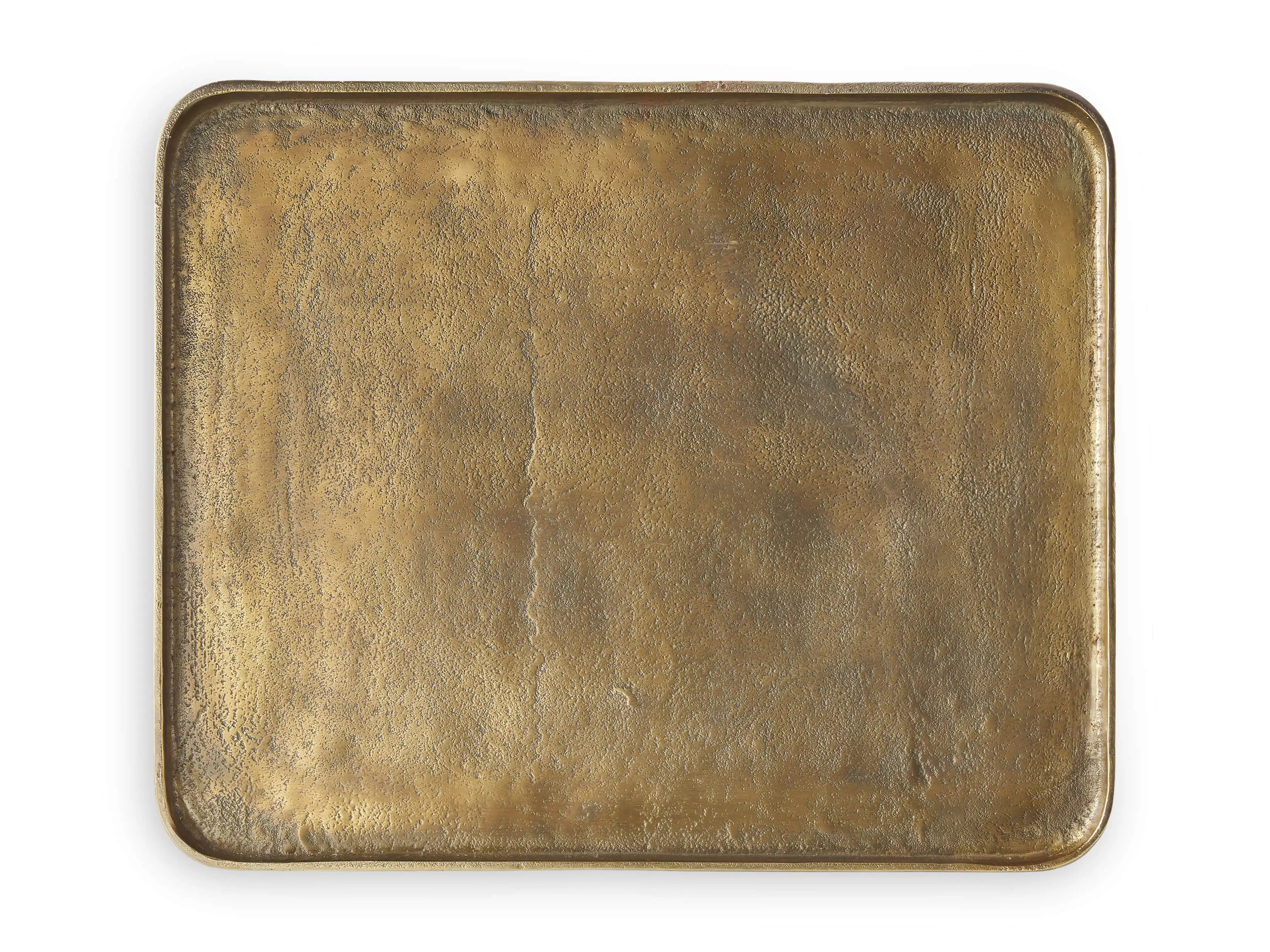 Large Rough Antique Brass Tray | Arhaus