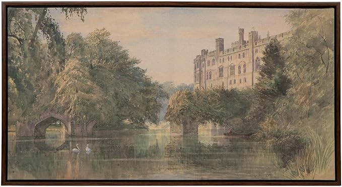 Hobby Lobby Vintage Castle Canvas Wall Decor, Canvas Print with Wood Frame, 23.5 x 41 inches, Hor... | Amazon (US)