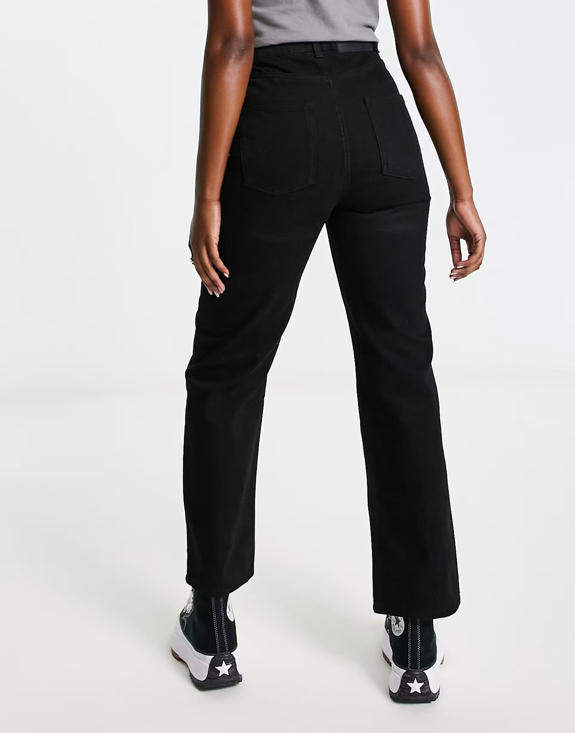 Reclaimed Vintage high waist slim leg jean in washed black | ASOS (Global)