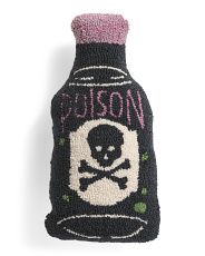 9x18 Poison Bottle Hooked Pillow | Marshalls