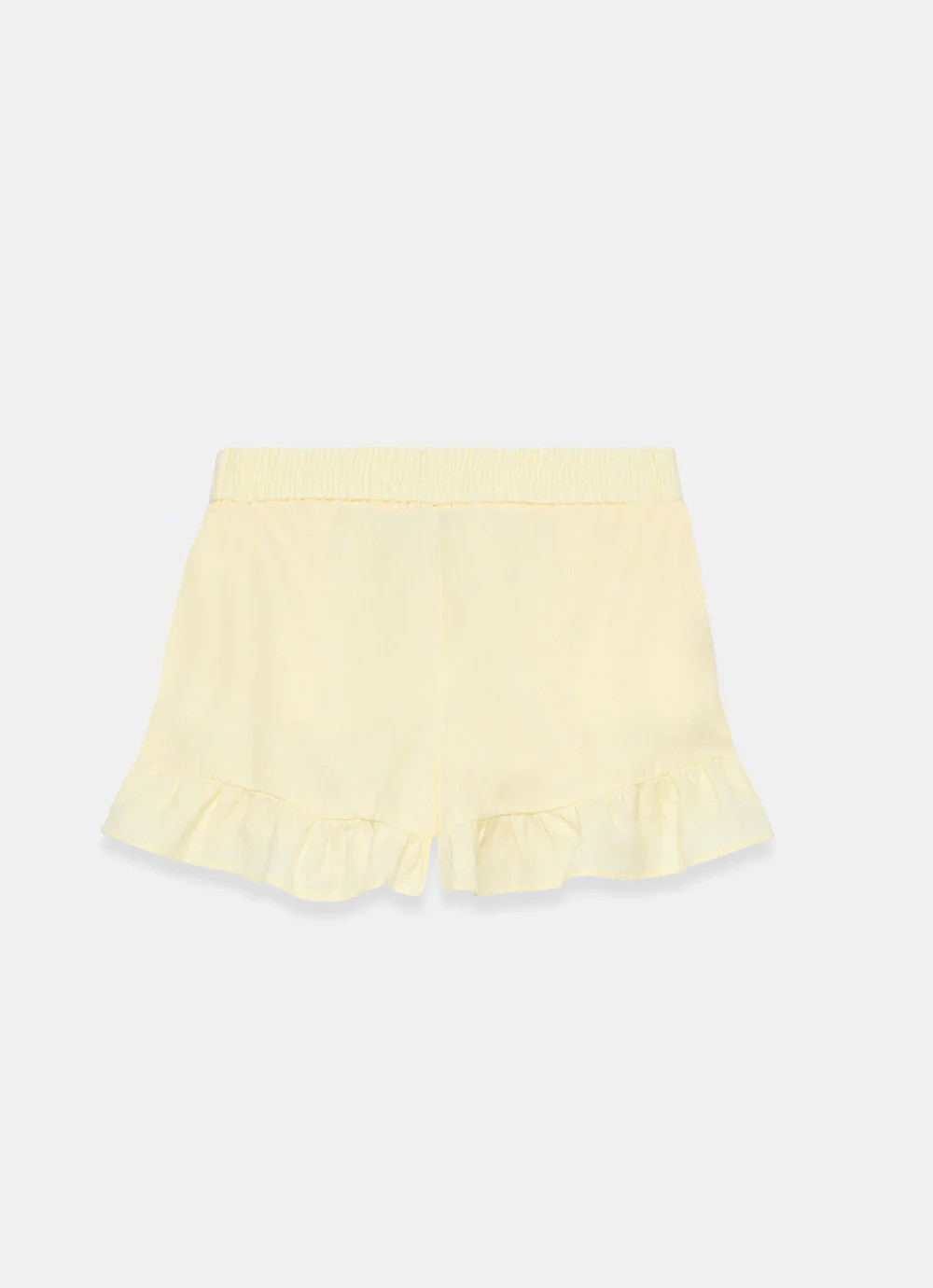 White Linen Ruffle Trim Shorts | Mint Velvet