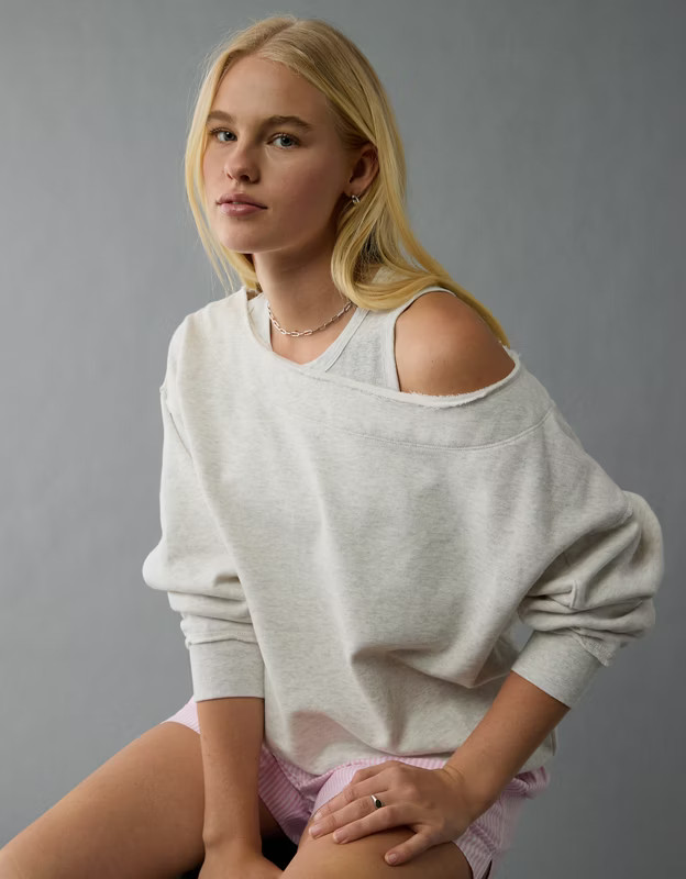 AE Off The Shoulder Sweatshirt | American Eagle Outfitters (US & CA)