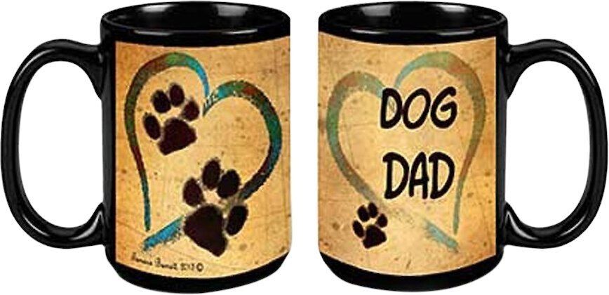 Pet Gifts USA Pawmarks on My Heart "Dog Dad" Coffee Mug, 15-oz | Chewy.com
