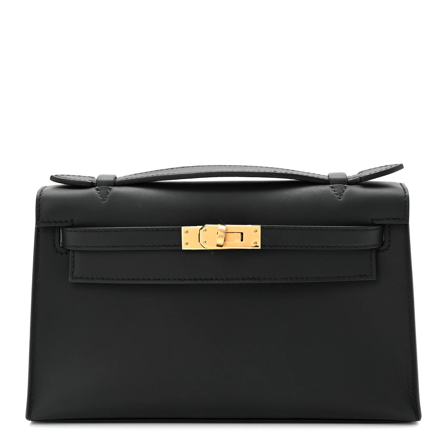 Swift Kelly Pochette Clutch Black | FASHIONPHILE (US)