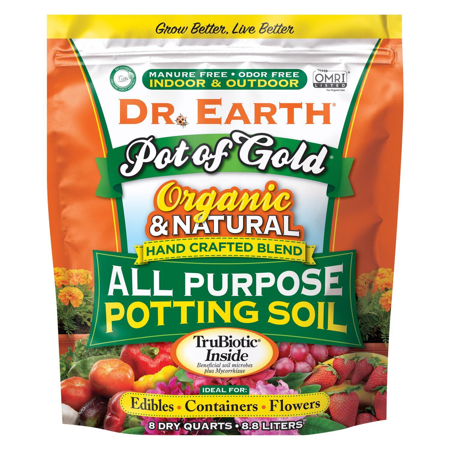 Dr. Earth Pot of Gold Organic All Purpose Potting Soil 8 qt | Ace Hardware