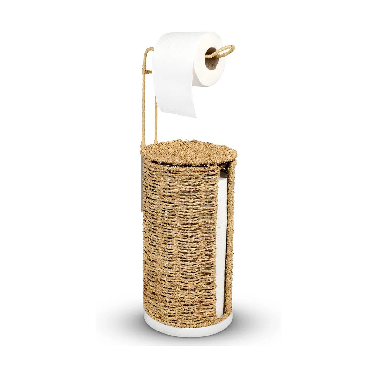 Rattan Woven Toilet Paper Holder With Lid – Holds 3 Rolls, Handmade Boho-Style Bathroom Storage... | Wayfair North America