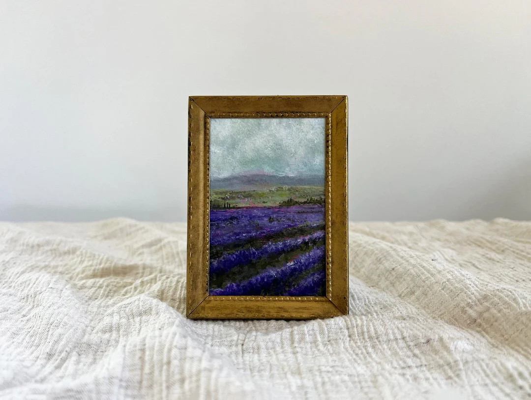 Provence Lavender Field Painting Provence Wall Art Vintage Lavender Art Lavender Wall Decor Frenc... | Etsy (US)