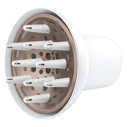 Conair Double Ceramic Universal Diffuser Attachment for Hair Dryer, Volumizing Universal Blow Dryer Diffuser for Frizz-Free Curls, Fits Dryers with Nozzles from 1.75" to 2.1", White | Amazon (US)