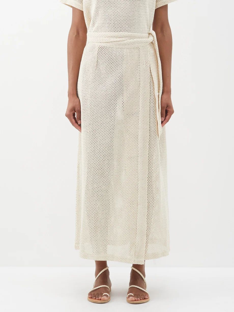 Citrine cotton-crochet wrap skirt | Boteh | Matches (APAC)