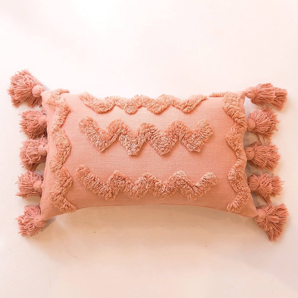 Banilla Bohemian Lumbar 12x20 Pillow Cover |100% Cotton Boho Throw Pillow Cover Perfect for Bed o... | Amazon (US)