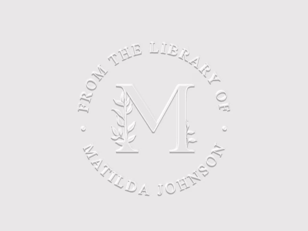 Personalized Book Embosser Monogram Book Stamp Embosser - Etsy | Etsy (US)