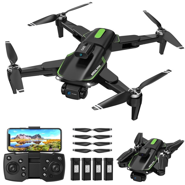 Drone with Camera 4k for Adults, Dual HD Cameras 90°Adjustable Lens, Brushless Motor, Optical Fl... | Walmart (US)