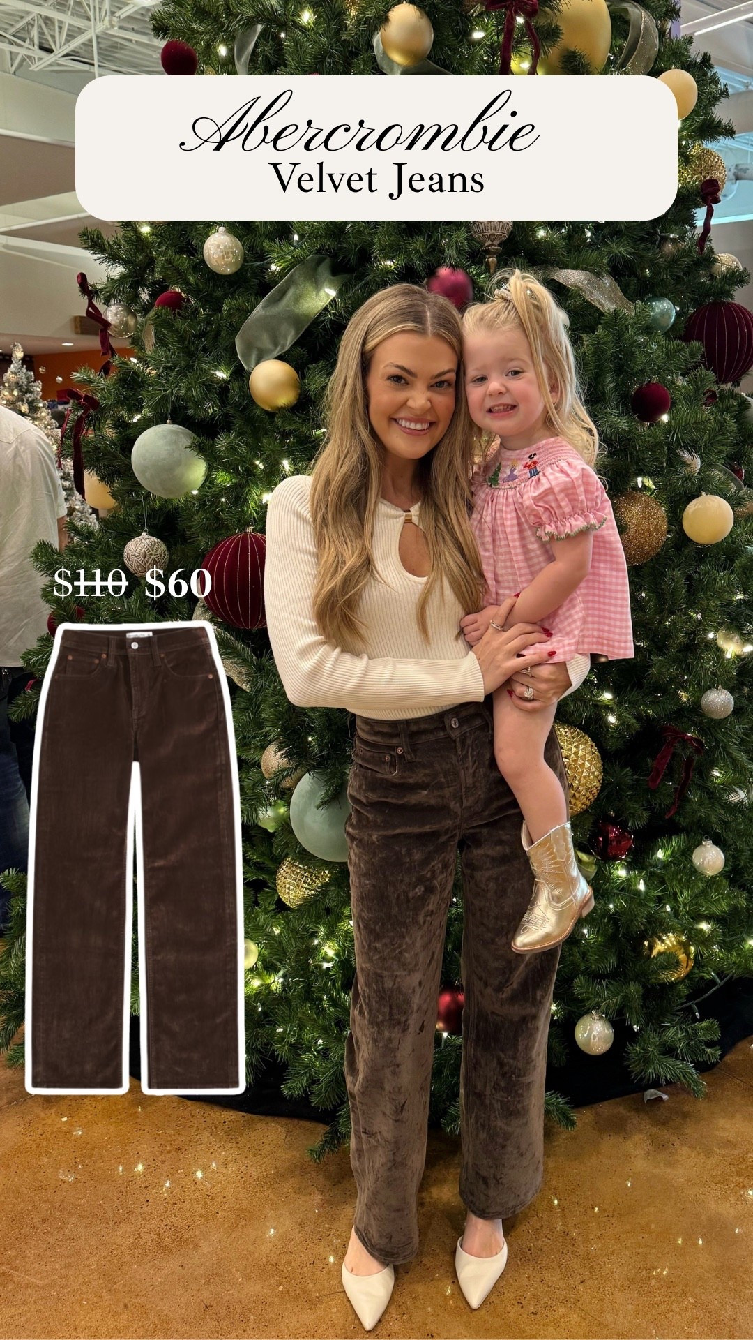 these adorable velvet jeans are on major sale! plus get an ADDITIONAL 15% off w/code DENIMAF — the fit is incredible, and the velvet material is so chic this winter. (wearing size 25 short, & size small in top) 

abercrombie, on sale, mom fit, winter outfit 

#LTKgrwm #LTKootd #LTKSaleAlert