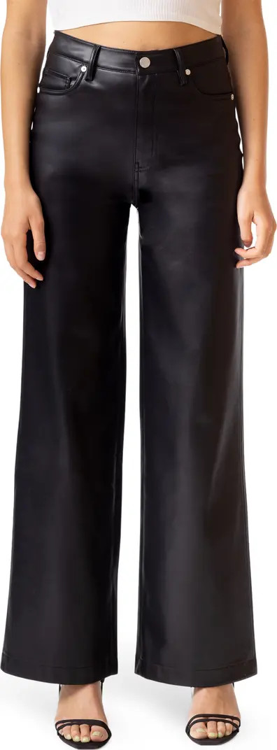 Franklin High Waist Faux Leather Wide Leg Pants | Nordstrom