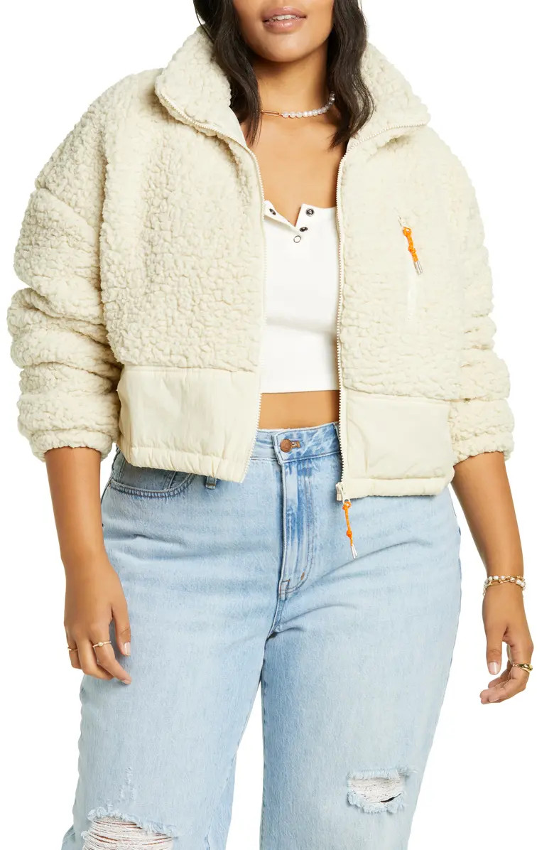 Fleece Crop Bomber Jacket | Nordstrom