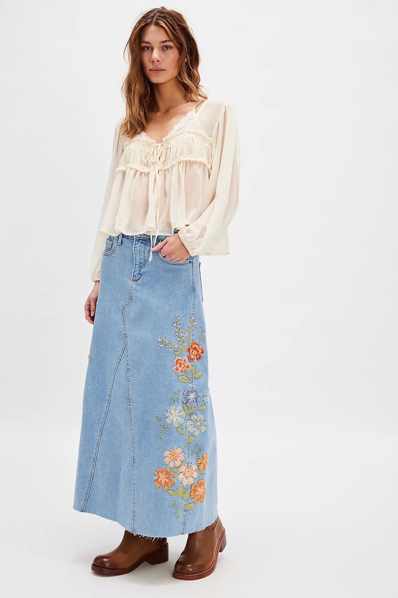 Driftwood Joanna Midi Skirt | Free People (Global - UK&FR Excluded)