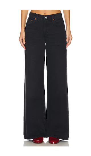 Clara Low Rise Baggy Flare Jeans in Mascara | Revolve Clothing (Global)