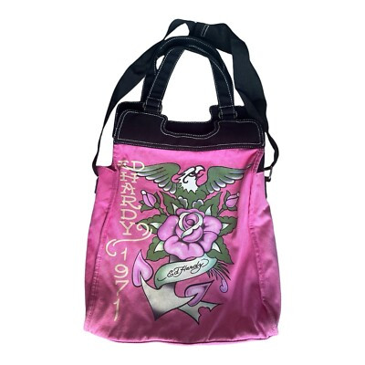 Vintage Y2K 2000s Ed Hardy Pink Eagle Anchor Crossbody Messenger Bag Purse Tote  | eBay | eBay US