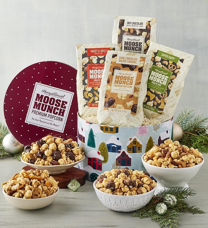 Sweet and Savory Moose Munch® Holiday Tin       0.0 star rating   Write a review | Harry & David