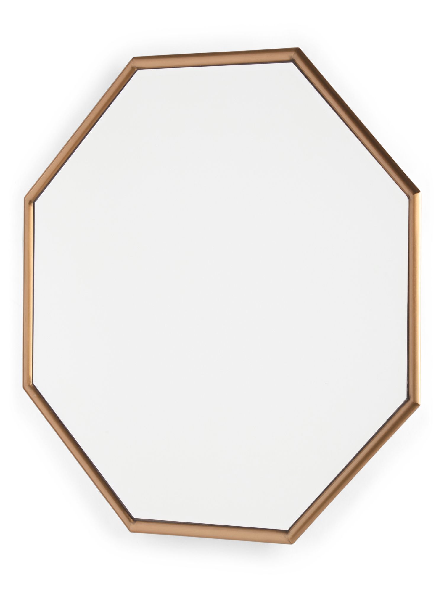 34in Octagon Brushed Brass Frame Mirror | Decor | Marshalls | Marshalls