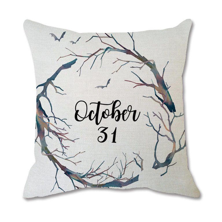 Halloween Decorative Throw Pillow Covers Natural Linen Pillowcase For Sofa Home Decor - Walmart.c... | Walmart (US)