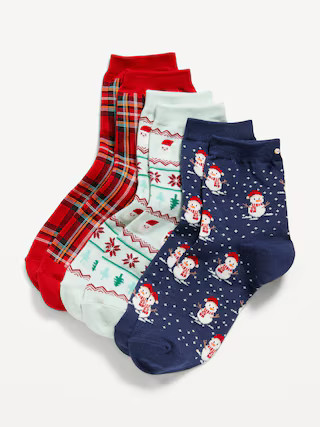 Quarter Crew Socks 3-Pack for Women | Old Navy (US)