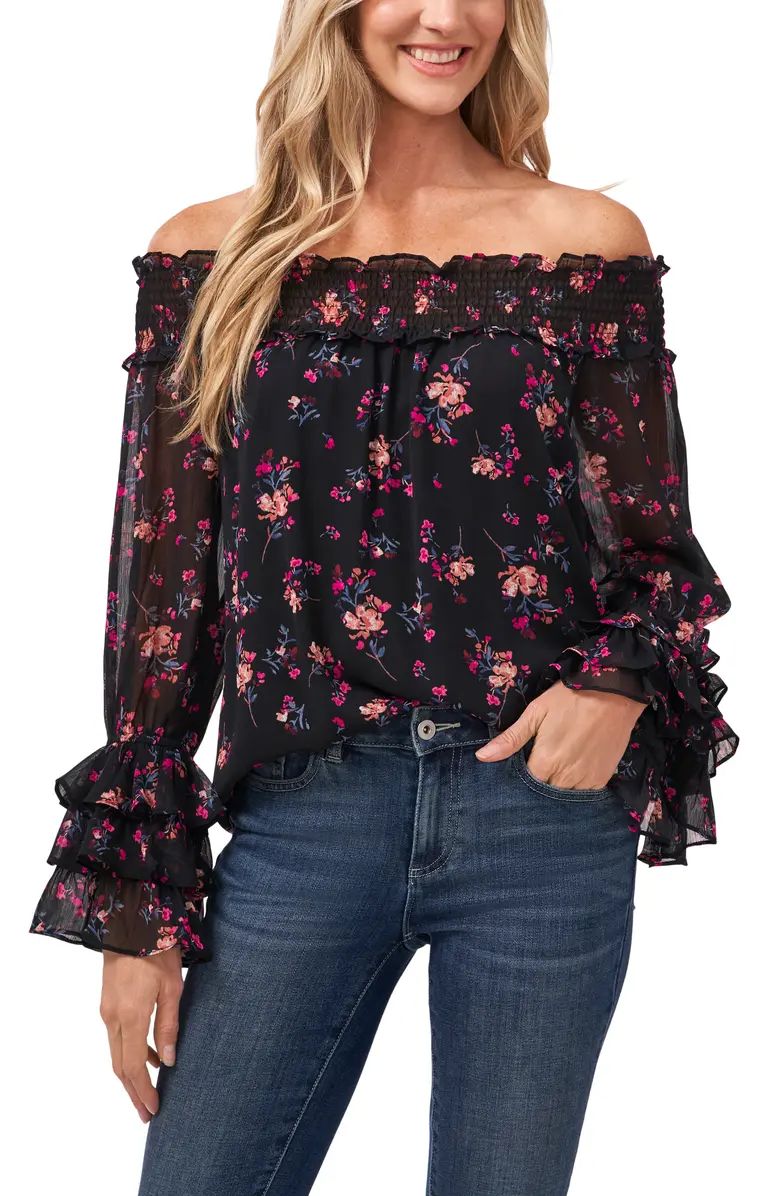 Off the Shoulder Floral Print Top | Nordstrom