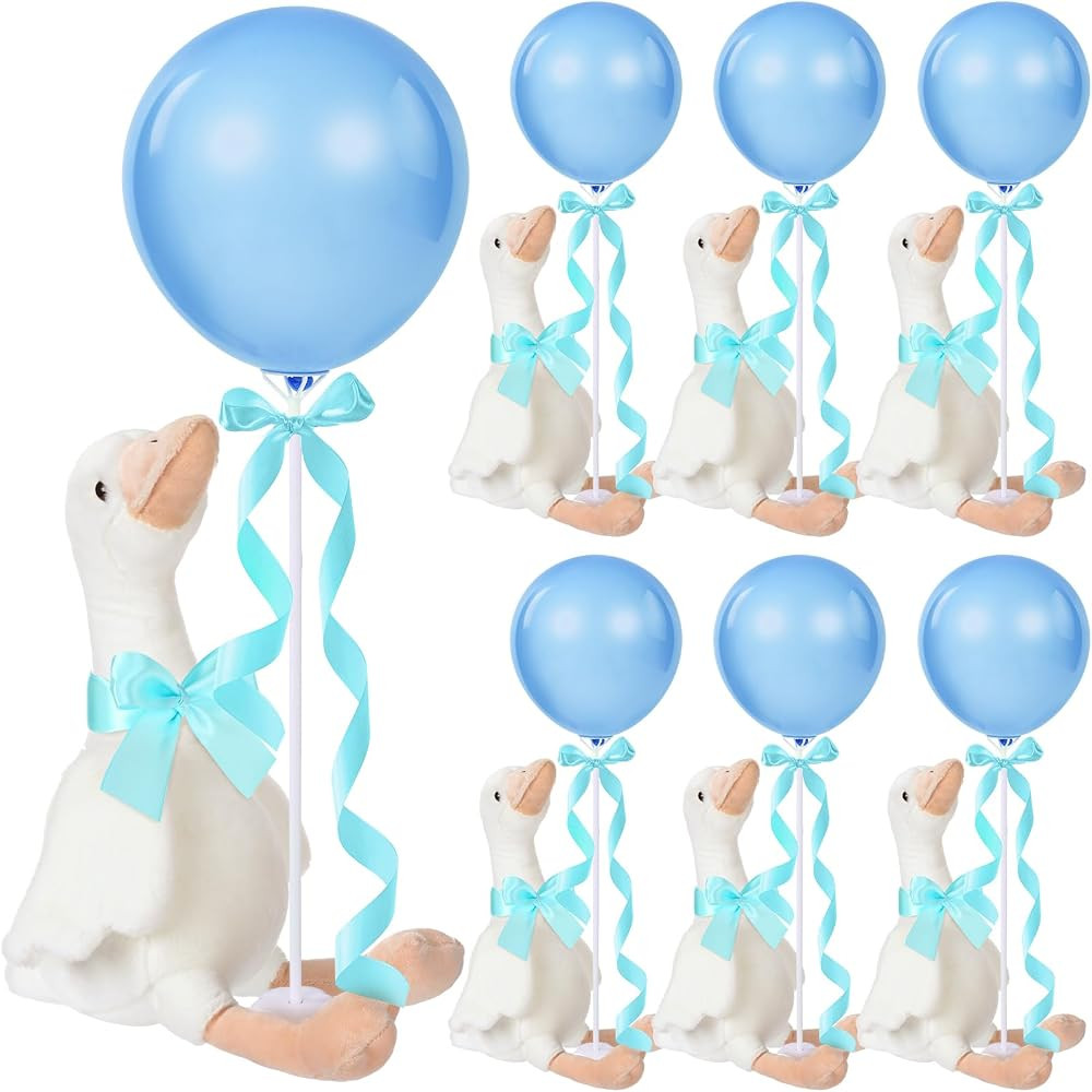 Chunful 6 Sets One Silly Goose 1st Birthday Decoration 11.8 Inch Soft Goose Stuffed Animal Birthd... | Amazon (US)
