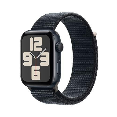 Apple Watch SE (2nd Gen) [GPS, 44mm] - Midnight Aluminum Case with Midnight Sport Loop, M/L (Renewed) | Amazon (US)